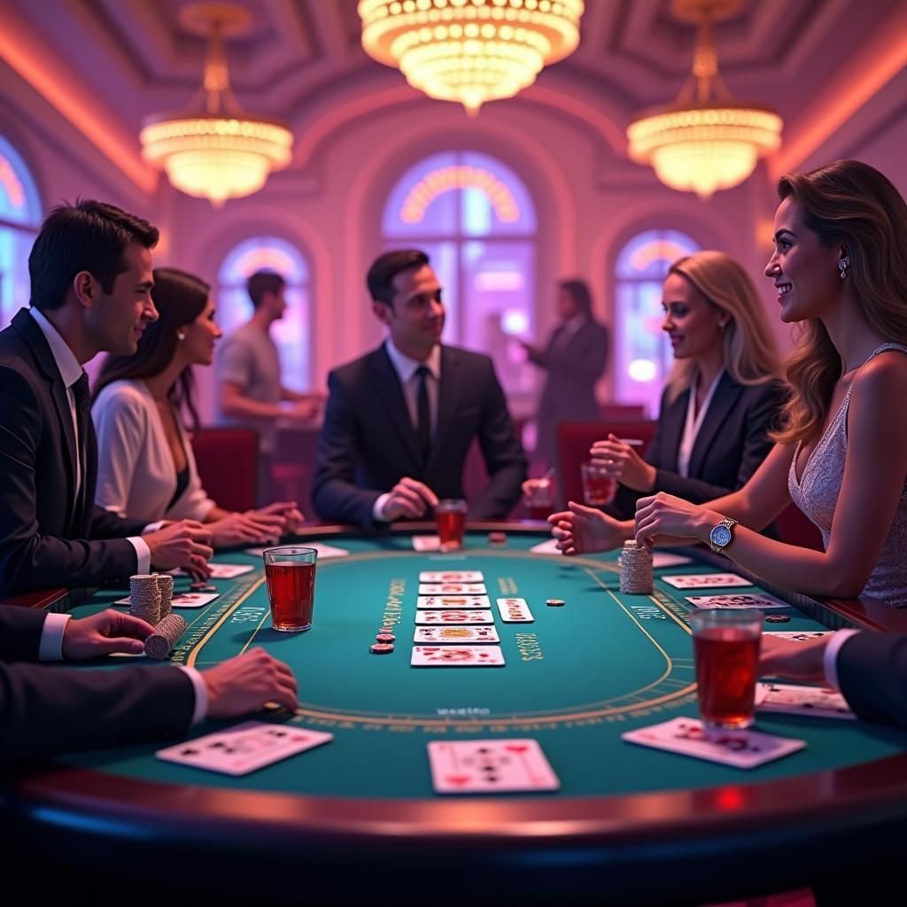 Meja Three Card Poker dengan dealer profesional di wslot188